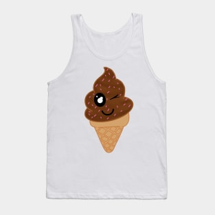 Flirty Chocolate Kawaii Icecream Tank Top